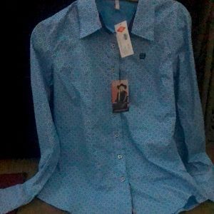 Light blue with navy blue and white